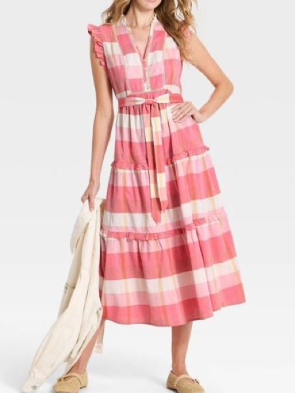 Universal Thread Women's Flutter Short Sleeve Ruffle Maxi Sz XXL - NWT